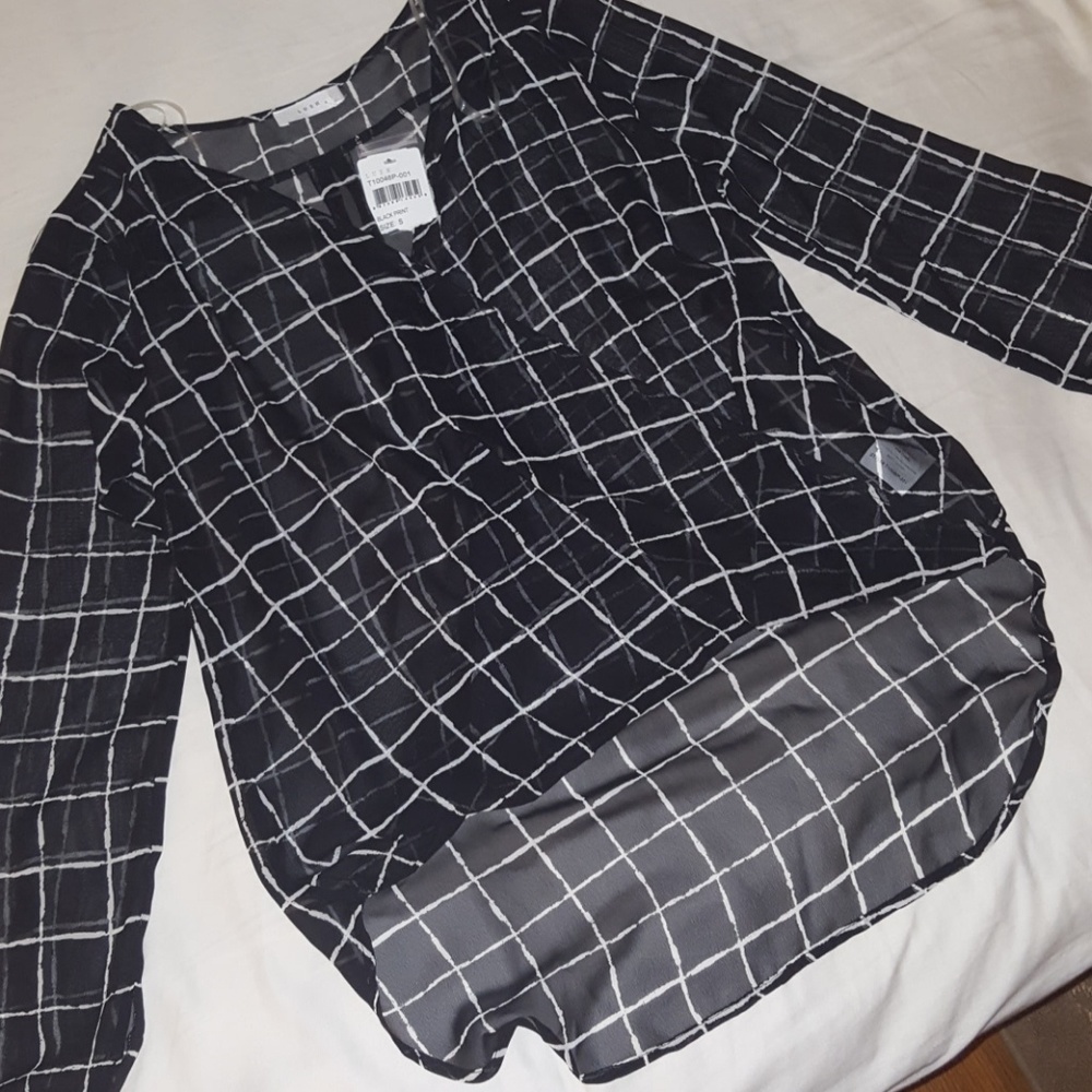 Lush Black and White Blouse